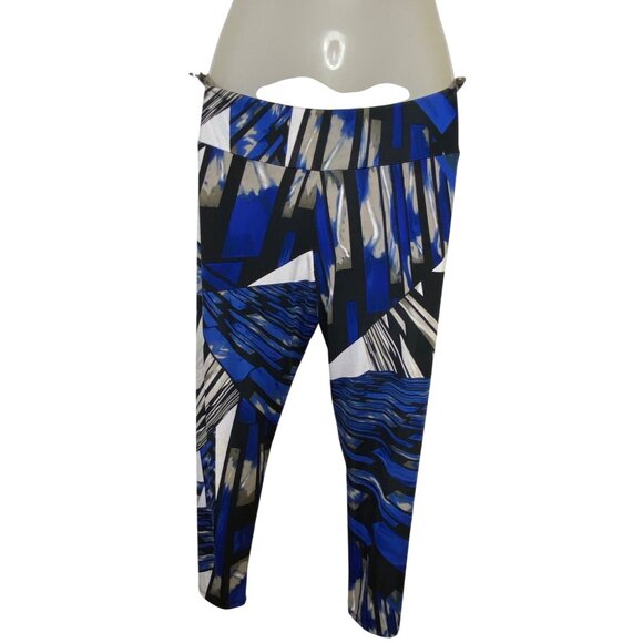 Donata Venezia Royal Blue Abstract Print Leggings By Fashion Nova‎ L - Picture 4 of 10